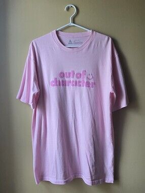 Slushy Noobz Out of Character Pink Graphic Tee Size XL